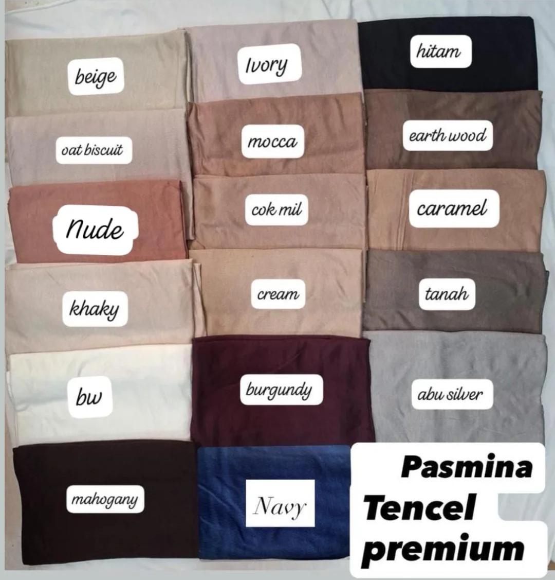 Pashmina Tencel Premium Berbagai Varian Warna Meddyanaveils